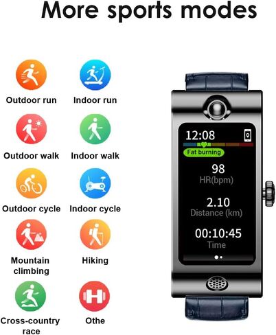 Breathalyzer Smart Watch, Professional-Grade Accuracy Portable Breath Alcohol Tester for Personal & Professional Use Portable Breath, thermometer for forehead, Fitness Tracker in Saudi Arabia