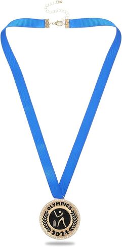Winner Award Medals Necklace for Kids and Adults|Medals with Blue Neck Ribbon|Olympic Medals Necklace Collection in Saudi Arabia