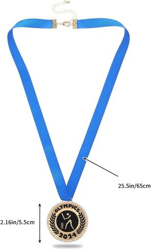 Winner Award Medals Necklace for Kids and Adults|Medals with Blue Neck Ribbon|Olympic Medals Necklace Collection in Saudi Arabia