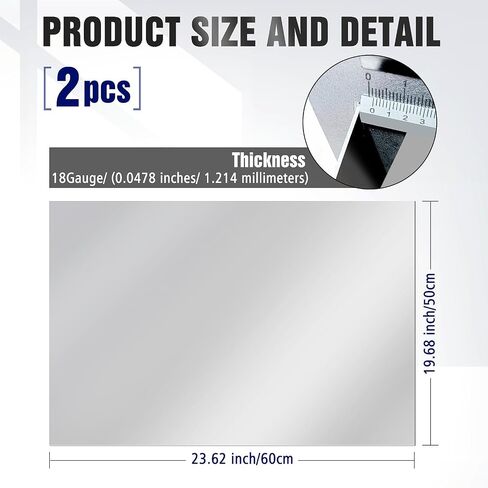 4 Pcs 18 Gauge 9 x 11.8 Inch (23 x 30cm) Steel Metal Sheets Cold Rolled Mild Carbon Steel Plates Square Weldable Panels for Industrial Projects DIY Use in Saudi Arabia