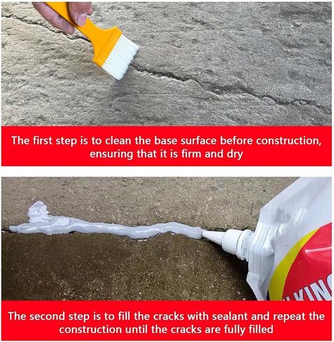 Concrete Crack Waterproof Repair Sealant,Detroit Rain Caulking Glue,Quick-Drying Sealing Adhesive,Concrete Crack Waterproof Repair Sealant,Concrete Caulk Glue Adhesive(2pcs) in Saudi Arabia