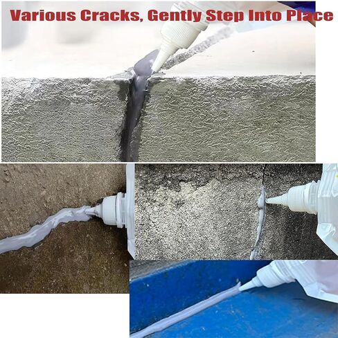 Concrete Crack Waterproof Repair Sealant,Detroit Rain Caulking Glue,Quick-Drying Sealing Adhesive,Concrete Crack Waterproof Repair Sealant,Concrete Caulk Glue Adhesive(2pcs) in Saudi Arabia