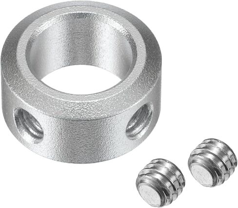 uxcell Set Screw Shaft Collar for 10mm Shaft, 4pcs Clamping Collars 16mm OD, 8mm Thickness, Aluminum Alloy Clamp-On Collar with M4 Set Screws and a Wrench in Saudi Arabia