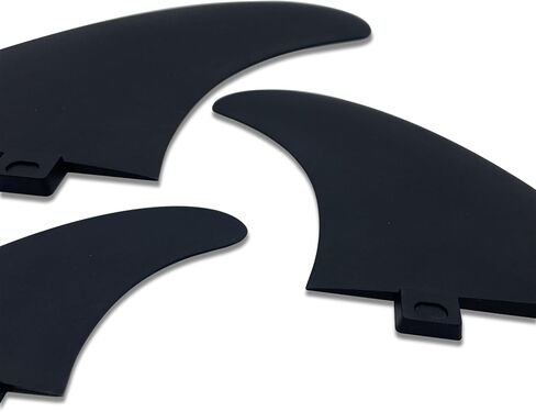 Surfboard Fin Set, 3 Fins (2 side big+1small center fin Style), Stronger Nylon Construction with Screws, Wax Comb and Key in Saudi Arabia