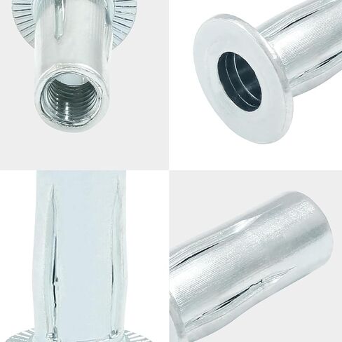 25 Pcs Multi-Grip Rivet-Nut M5 Pre-Bulbed Insert Nut Stainless Steel White-Zinc-Plated Rivet Nut in Saudi Arabia