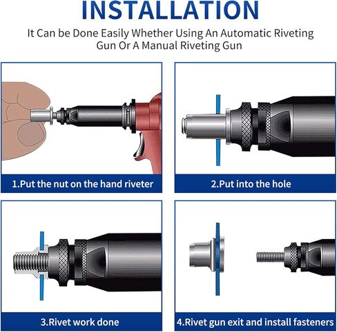 880 قطعة مجموعة صامولة برْشام SAE Rivnut #6-32#8-32#10-24 1/4"-20 5/16"-18 3/8"-16 1/2"-13 رأس مسطح مطلي بالزنك الأصفر تشكيلة صواميل البرشام مع العلبة in Kuwait
