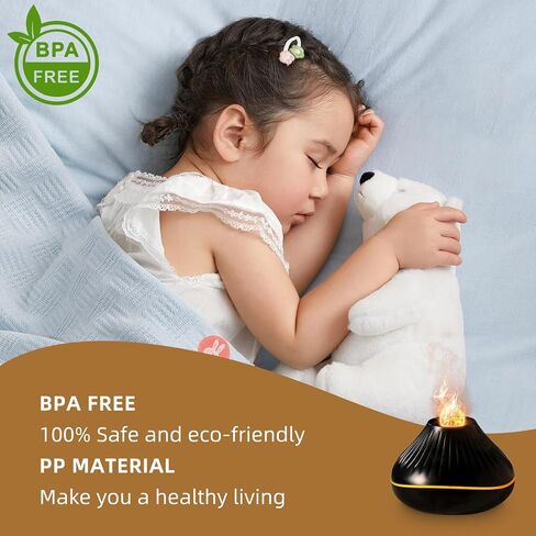 Essential Oil Diffuser, 160ml Portable Small Aromatherapy Diffuser with 7 Colors Light Quiet Aromatherapy Fragrant Oil Humidifier Cool Mist Humidifier, Waterless Auto Off for Bedroom Office (Black) in Saudi Arabia