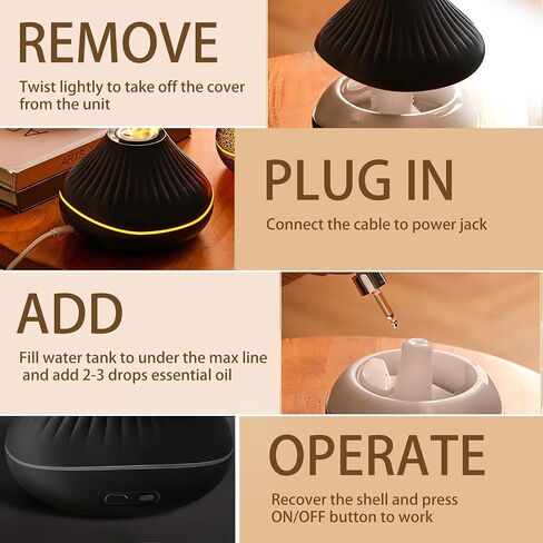 Essential Oil Diffuser, 160ml Portable Small Aromatherapy Diffuser with 7 Colors Light Quiet Aromatherapy Fragrant Oil Humidifier Cool Mist Humidifier, Waterless Auto Off for Bedroom Office (Black) in Saudi Arabia