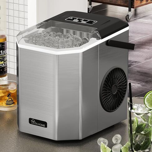YITAHOME Upgraded Commercial Ice Maker Machine, 120LBS/24H Large Ice Maker Under Counter with 33LBS Storage Bin, Outdoor Free Standing Undercounter Ice Machine for Restaurant, Home, Bars, Coffee Shop in Saudi Arabia