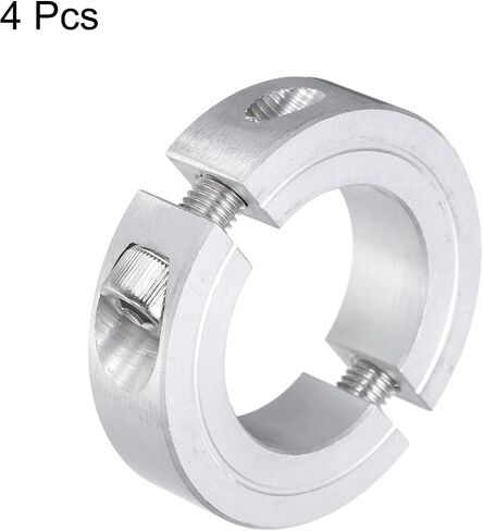 uxcell 4pcs Double Split Clamp-On Shaft Collar for 1-1/8" Shaft, Two-Piece Clamping Collar, 1-7/8" OD, 1/2" Thickness, Aluminum Alloy Set Screw Split Collar Clamp in Saudi Arabia