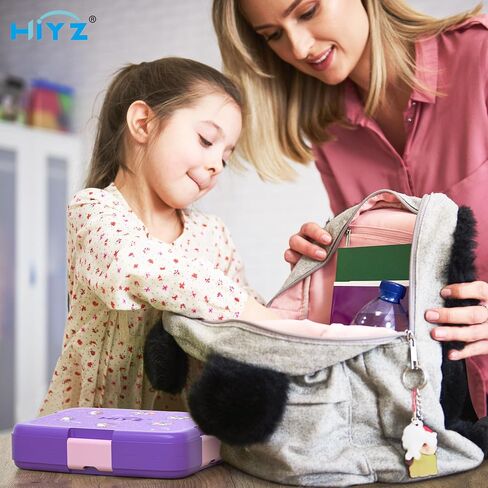 HiYZ Unicorn Bento Box for Kids, kids lunch box with 5-Compartment, Kids bento Lunch Box for ages 3-7, Leak-Proof, Durable, lunch box containers for Kid Back to School Meals, Snack Packing, Travel in Saudi Arabia
