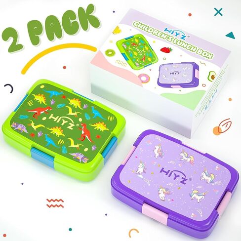HiYZ Unicorn Bento Box for Kids, kids lunch box with 5-Compartment, Kids bento Lunch Box for ages 3-7, Leak-Proof, Durable, lunch box containers for Kid Back to School Meals, Snack Packing, Travel in Saudi Arabia
