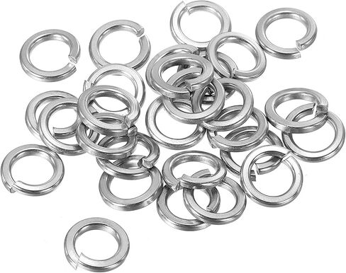 PATIKIL M3 Split Lock Washer, 30 Pack 3mm ID 5mm OD 304 Stainless Steel Spring Lock Washer Elastic Gasket for Screws Bolts, Silver Tone in Saudi Arabia