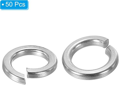 PATIKIL M3 Split Lock Washer, 30 Pack 3mm ID 5mm OD 304 Stainless Steel Spring Lock Washer Elastic Gasket for Screws Bolts, Silver Tone in Saudi Arabia