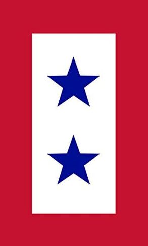 2 Blue Stars Military Service Flag Sticker (Army Two Serving Parent Vinyl Decal for car Truck or Laptop (3 x 5 inch) in Saudi Arabia