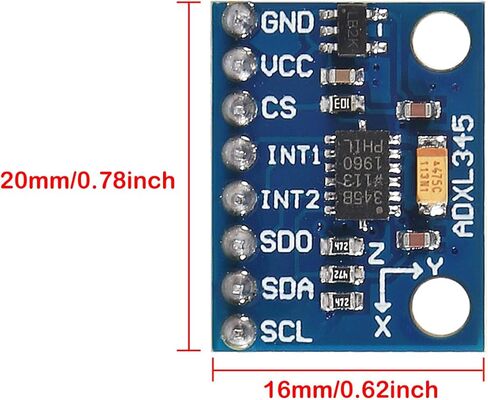 5pcs GY-291 ADXL345 3-Axis Digital Acceleration of Gravity Tilt Module IIC/SPI Transmission in Saudi Arabia