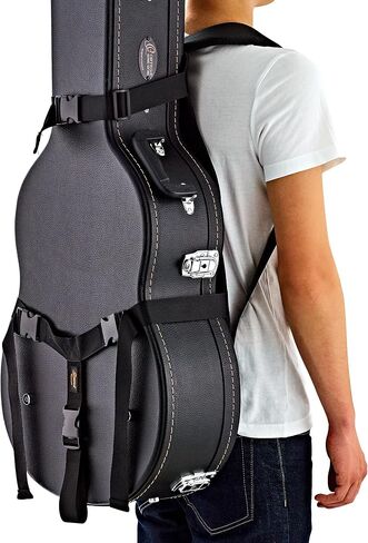 Ortega Guitars Hardshell Case Deluxe Backpack Straps w/Ergonomic Back Cushion-Carry Your Hardcase Like a Gig Bag-Black (Obps-dlx) in Saudi Arabia