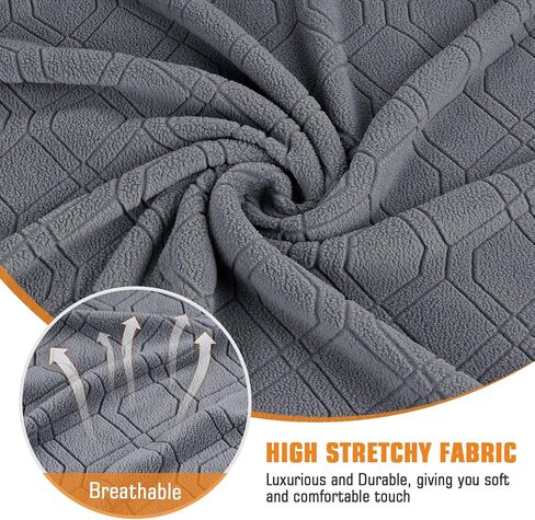 Club Chair Slipcover 2 Piece Stretch Barrel Chair Covers Jacquard Tub Chair Slipcovers Soft Armchair Sofa Cover Couch Furniture Protector（1 Pack,Dark Gray） in Saudi Arabia
