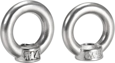 MECCANIXITY Eye Nut Lifting M4 M5 Female Thread 304 Stainless Steel Machinery Lifting Ring Eye Bolt for Hanging in Saudi Arabia