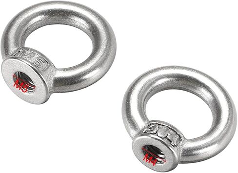MECCANIXITY Eye Nut Lifting M4 M5 Female Thread 304 Stainless Steel Machinery Lifting Ring Eye Bolt for Hanging in Saudi Arabia