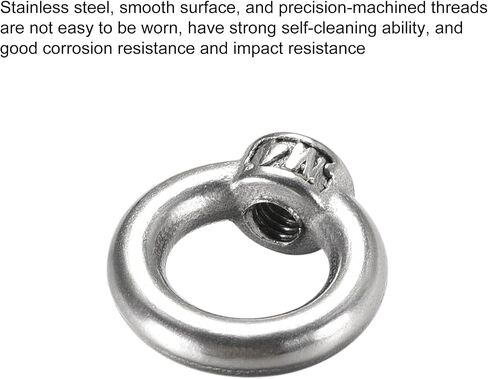 MECCANIXITY Eye Nut Lifting M4 M5 Female Thread 304 Stainless Steel Machinery Lifting Ring Eye Bolt for Hanging in Saudi Arabia