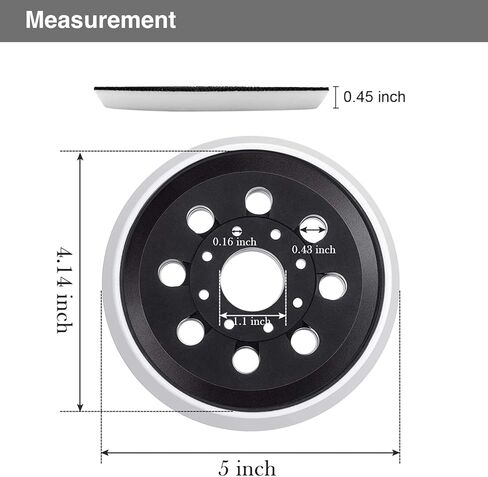 وسادة دعم لأداة الصنفرة بخطاف وحلقة مقاس 5 بوصات لـ RS035، متوافقة مع ماكينة الصنفرة المدارية العشوائية من Bosch ROS20VS وROS10 in Kuwait