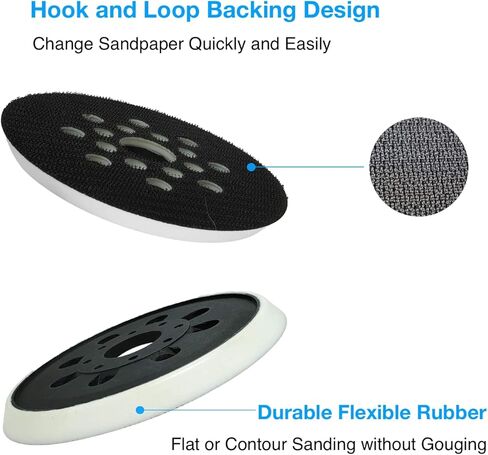 وسادة دعم لأداة الصنفرة بخطاف وحلقة مقاس 5 بوصات لـ RS035، متوافقة مع ماكينة الصنفرة المدارية العشوائية من Bosch ROS20VS وROS10 in Kuwait