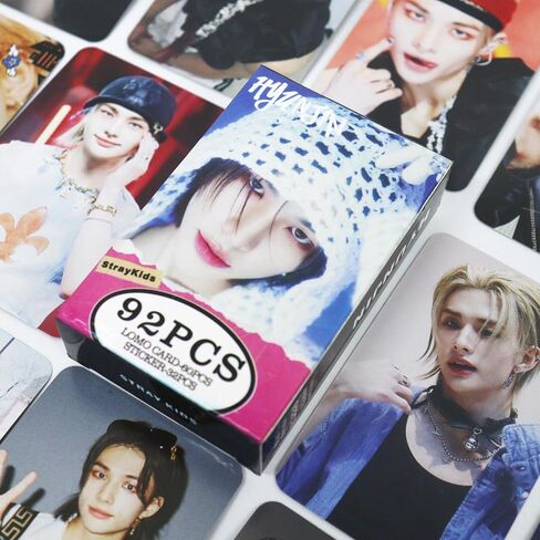 بطاقات صور Stray Kids 92 قطعة، بطاقات Lomo لتزيين جدران الصور، SKZ Merch لهدية عيد الميلاد، بطاقة صور KPOP للمجموعات (fe-ix) in Kuwait