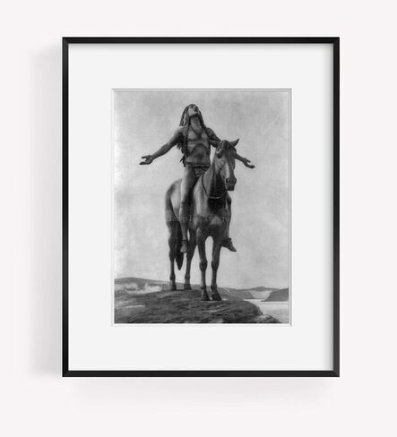 INFINITE PHOTOGRAPHS Photo: Appeal to The Great Spirit | 1921 | Indian on Horseback | Historic Photo Reproduction in Saudi Arabia