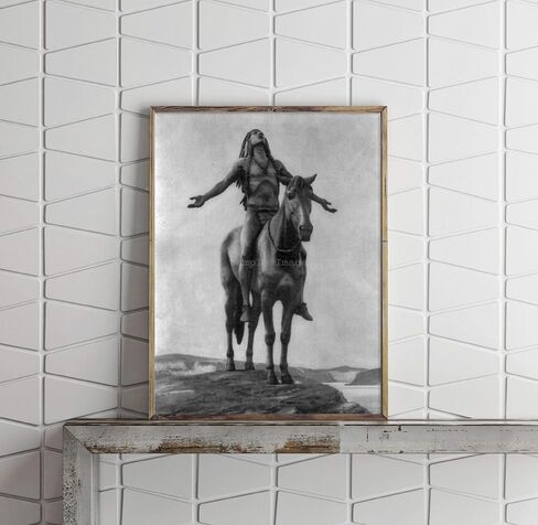 INFINITE PHOTOGRAPHS Photo: Appeal to The Great Spirit | 1921 | Indian on Horseback | Historic Photo Reproduction in Saudi Arabia