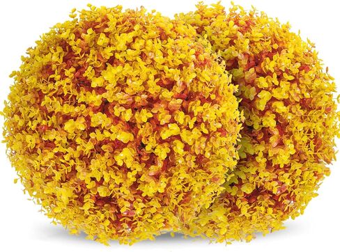 Two 16 Inch Artificial Plant Purple Topiary Ball, UV Resistant Anti-Fading Faux Boxwood Balls, Hanging Fake Plants Balls for Indoor Outdoor, Garden, Wedding Party Decor in Saudi Arabia