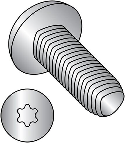 Small Parts 1112RTP188 18-8 Stainless Steel Thread Rolling Screw for Metal, Passivated Finish, Pan Head, Star Drive, #10-32 Thread Size, 3/4" Length (Pack of 25) in Saudi Arabia