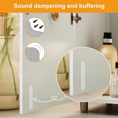 Door Slam Stopper Preventer 30PCS, Anti Door Slam, Door Silencers Bumpers for Slamming, Clear Cabinet Door Bumpers, Rubber Bumpers Self Adhesive 2.5x0.4x0.08 inches in Saudi Arabia