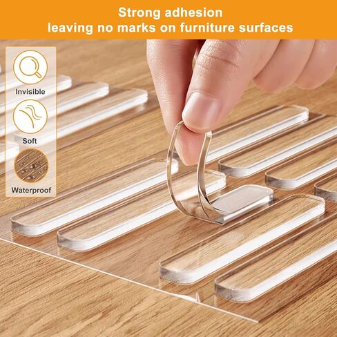 Door Slam Stopper Preventer 30PCS, Anti Door Slam, Door Silencers Bumpers for Slamming, Clear Cabinet Door Bumpers, Rubber Bumpers Self Adhesive 2.5x0.4x0.08 inches in Saudi Arabia