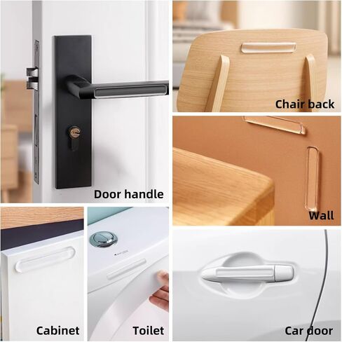 Door Slam Stopper Preventer 30PCS, Anti Door Slam, Door Silencers Bumpers for Slamming, Clear Cabinet Door Bumpers, Rubber Bumpers Self Adhesive 2.5x0.4x0.08 inches in Saudi Arabia