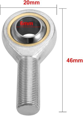 uxcell SA12T/K, Rod End Ball Bearing, 12mm Bore Self Lubricating Male Right Hand 2pcs in Saudi Arabia