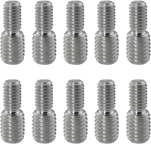 10 قطع من الفولاذ المقاوم للصدأ M6x10mm إلى M8x10mm مسمار مسمار ملولب ذو نهاية مزدوجة من الفولاذ المقاوم للصدأ محول مخفض الخيط لقفل الأثاث، موصلات الأجهزة in Saudi Arabia