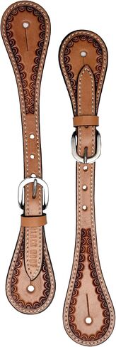 Border Tooled Leather Spur Straps for Horse Riders in Saudi Arabia