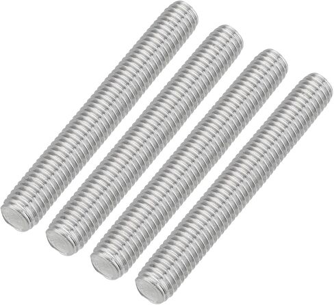 uxcell 8Pcs Fully Threaded Rod, M6 x 80mm 304 Stainless Steel Right Hand Thread Bar Studs M6-1 Thread Pitch for Furniture Machinery Assembly in Saudi Arabia