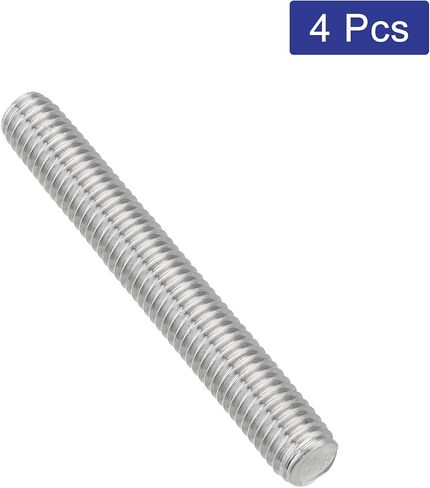 uxcell 8Pcs Fully Threaded Rod, M6 x 80mm 304 Stainless Steel Right Hand Thread Bar Studs M6-1 Thread Pitch for Furniture Machinery Assembly in Saudi Arabia
