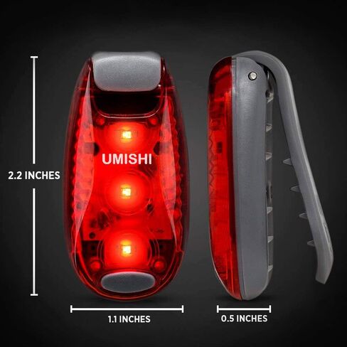 مصابيح أمان LED (4 عبوات) - مصابيح تشغيل بمشبك للعداء، والأطفال، والركض، والدراجة، والكلاب، والمشي، أفضل الملحقات لمعداتك العاكسة، أثناء الليل، وركوب الدراجات in Kuwait