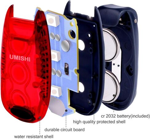 مصابيح أمان LED (4 عبوات) - مصابيح تشغيل بمشبك للعداء، والأطفال، والركض، والدراجة، والكلاب، والمشي، أفضل الملحقات لمعداتك العاكسة، أثناء الليل، وركوب الدراجات in Kuwait