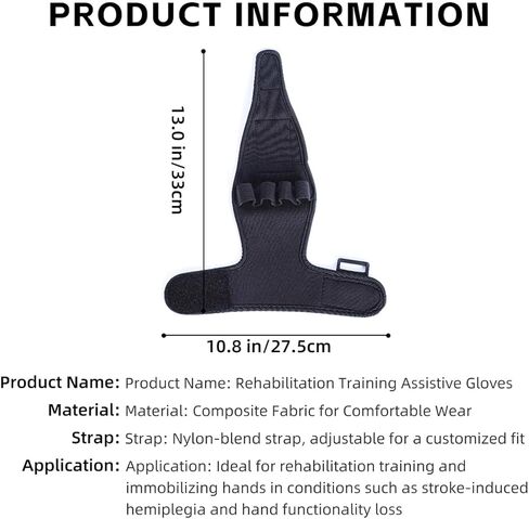 Hand Wrist Brace Finger Splint Anti-Spasticity Rehabilitation Gloves - Hand Position Fixation for Stroke Hemiplegia Patients & Athletes - Finger Grip Strength Training Device (1 Pack) in Saudi Arabia