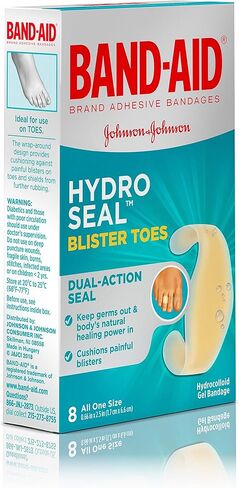 ضمادات لاصقة مائية من العلامة التجارية Band-Aid لبثور أصابع القدم، وسادة بثور مقاومة للماء، عدد 8 in Kuwait
