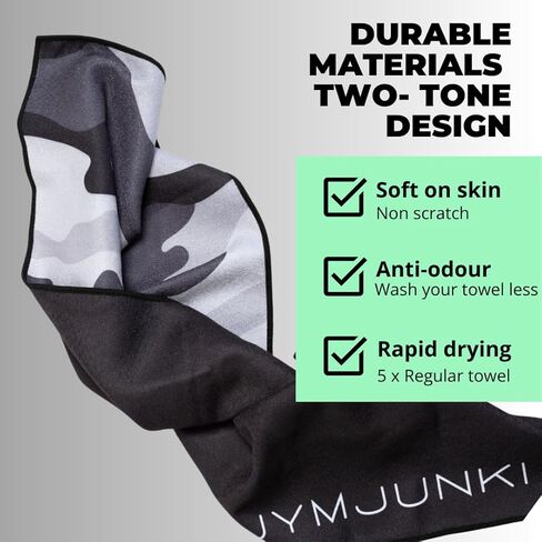 Gym Towel for Working Out (35 x 17 Inches) - 100% Recycled Microfiber, Lightweight Soft & Highly Absorbent Sports, Yoga & Workout Towel, Sweat Towel for Gym - Ideal Gift in Saudi Arabia