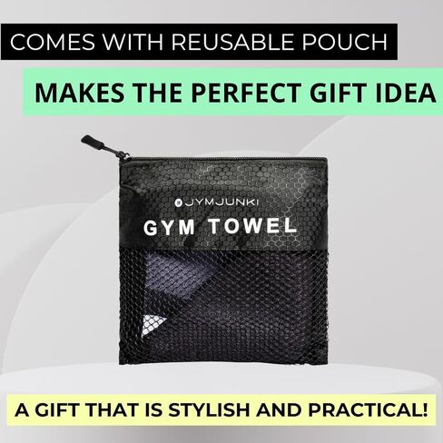 Gym Towel for Working Out (35 x 17 Inches) - 100% Recycled Microfiber, Lightweight Soft & Highly Absorbent Sports, Yoga & Workout Towel, Sweat Towel for Gym - Ideal Gift in Saudi Arabia