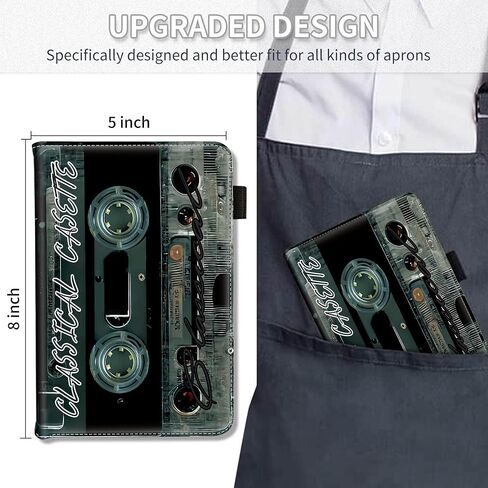 Server Book, Waitress Books with Zipper Pocket Christian Flower Design Serving Book Organizer Restaurant Guest Check Presenter Fit for Serving Aprons in Saudi Arabia