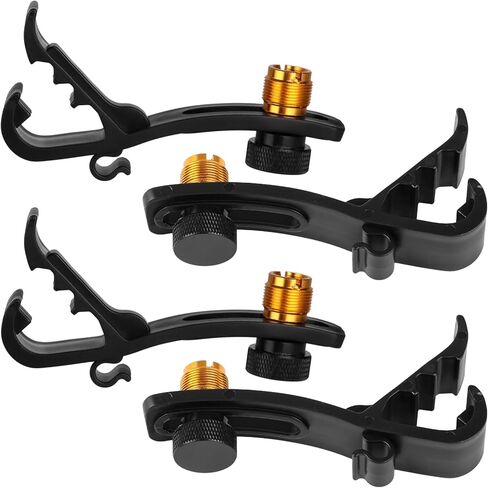 yeesport 4 Pcs Drum Microphone Clip Set, Shockproof Drum Microphone Clamps, Mini Drum Mic Mount Clamps, Black Drum Microphone Securing Clips, Musical Instrument Supplies in Saudi Arabia