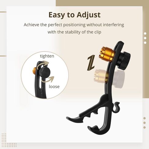 yeesport 4 Pcs Drum Microphone Clip Set, Shockproof Drum Microphone Clamps, Mini Drum Mic Mount Clamps, Black Drum Microphone Securing Clips, Musical Instrument Supplies in Saudi Arabia