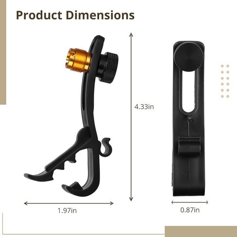 yeesport 4 Pcs Drum Microphone Clip Set, Shockproof Drum Microphone Clamps, Mini Drum Mic Mount Clamps, Black Drum Microphone Securing Clips, Musical Instrument Supplies in Saudi Arabia